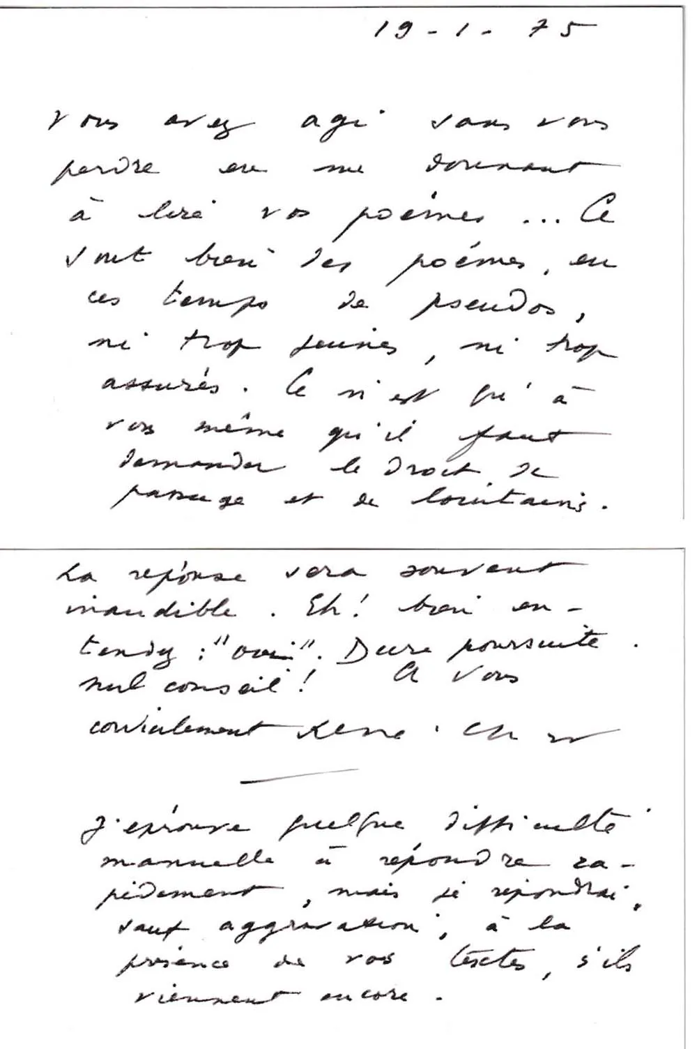 carte de rené Char 